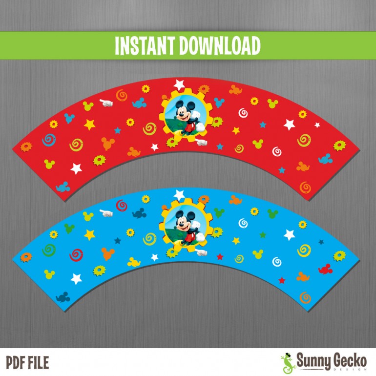 Mickey Mouse Clubhouse Birthday Cupcake Wrappers